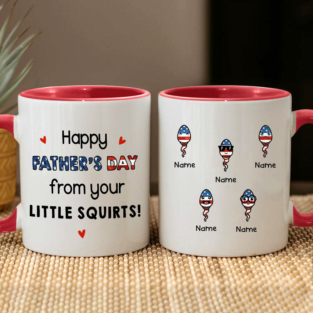 Happy Father's Day From Your Little Squirts Personalized Mug