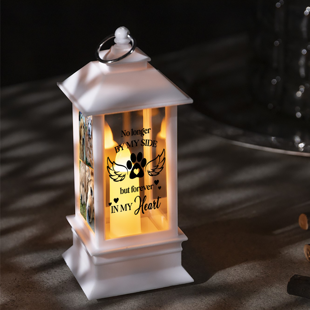 Custom Keep The Light On Dog Cat Photo Memorial Lantern, Sympathy Gift YHN-YEN