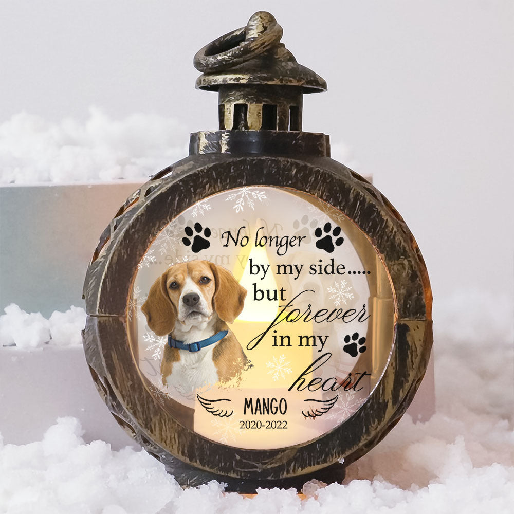 Custom No Longer By Our Side Pet Memorial LED Light Ornament, Memorial Gift YHN-THUY