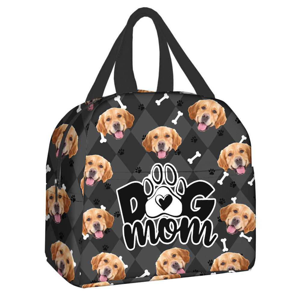 Upload Pet Image With Name Multicolor Lunch Bag, Gift For Dog Cat Lovers AI