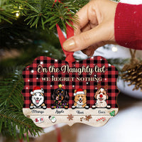 Thumbnail for Personalized On The Naughty List We Regret Nothing Dog Christmas Benelux Ornament CHI-THUY