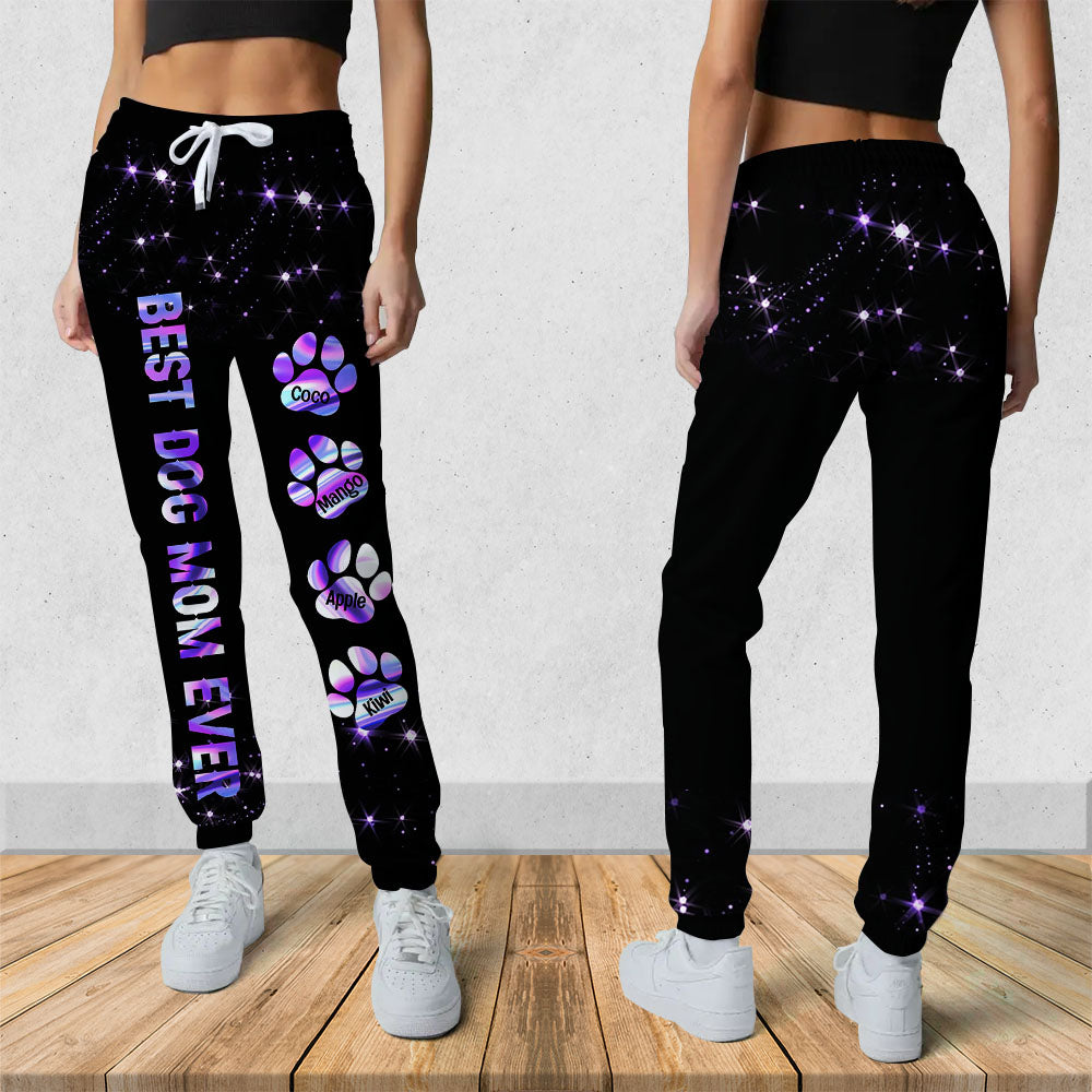 Custom Hologram Dog Mom Dog Dad Sweatpants, Best Gift For Dog Lovers Dung- Thuy