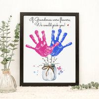 Thumbnail for If Grandmas/Moms Were Flowers Photo Frame, Kids Handprint Keepsake