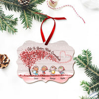 Thumbnail for Personalized Life Is Better With Grandkids Printed Wood Benelux Ornament, Christmas Gift For Mom Grandma CHI-THUY