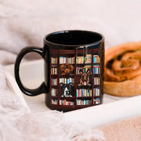 Thumbnail for Just A Girl Who Loves Books & Dogs Double Sided Black Mug CustomCat