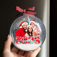 Thumbnail for Personalized 3D Acrylic Ball Ornament - Christmas Gift For Family - 2023 Family Photo