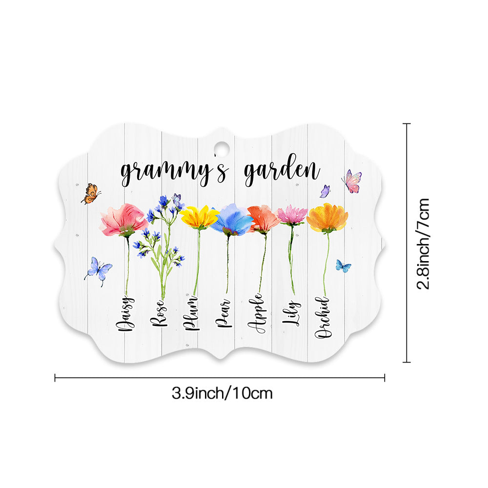 Personalized Grandma Garden Christmas Benelux MDF Ornament CHI-YEN