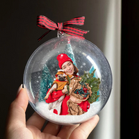 Thumbnail for Personalized 3D Acrylic Ball Ornament - Christmas Gift For Pet Lovers - Dog Cat Photo