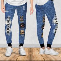 Thumbnail for Custom Dog Mom Dog Dad Jeans Pattern Sweatpants, Best Gift For Dog Lovers Dung- Thuy