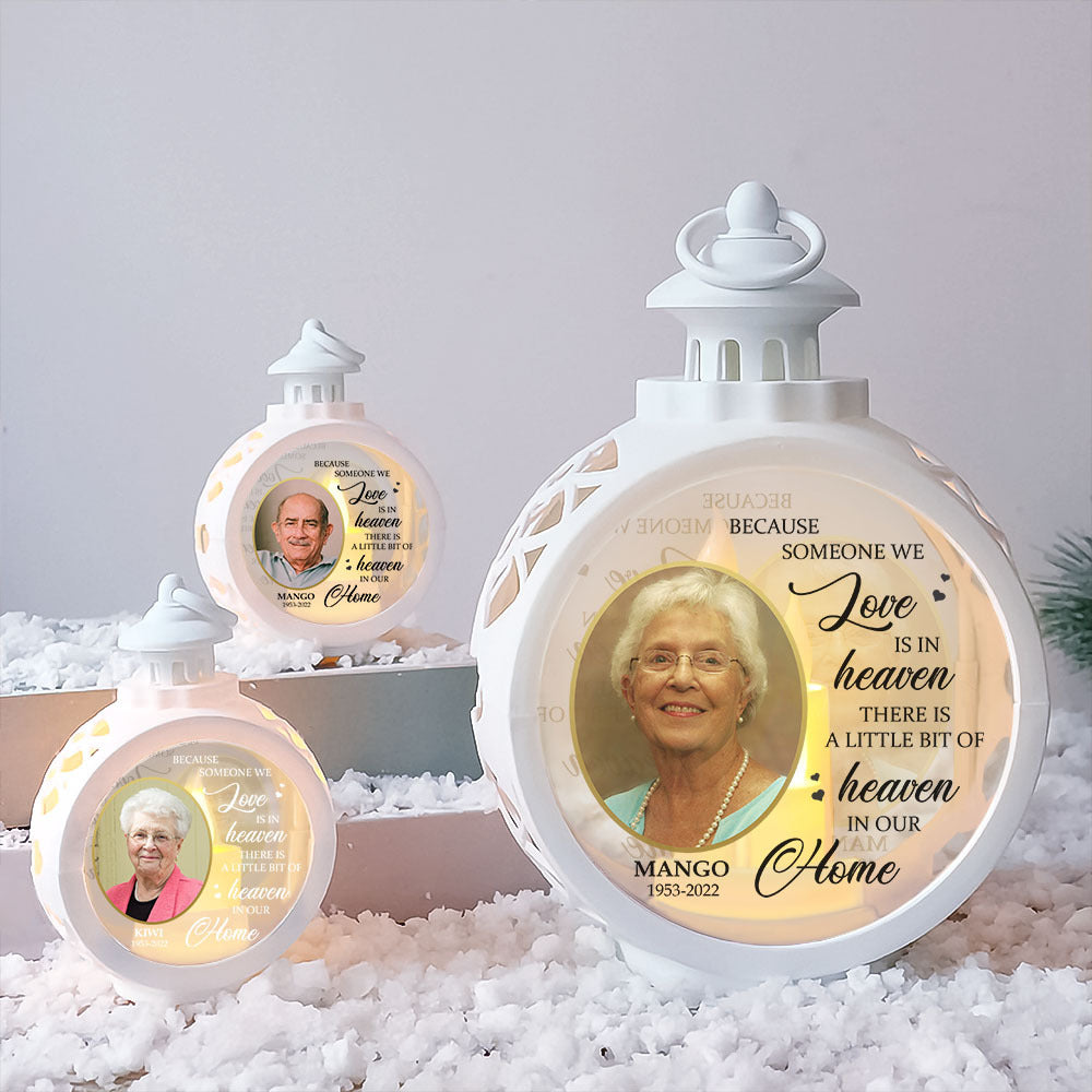 Custom Because Someone We Love Is In Heaven Memorial LED Light Ornament, Memorial Gift YHN-THUY