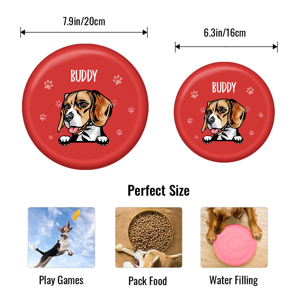 Custom Dog Cartoon Flying Disc, Gift For Dog Lover, Dog Frisbee