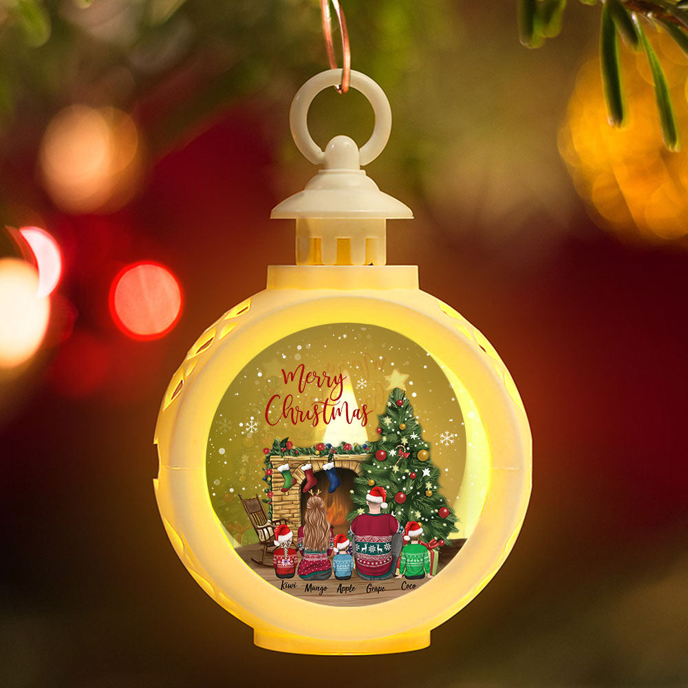 Custom Family Christmas 2022 LED Light Ornament, Christmas Gift YHN-THUY