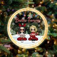 Thumbnail for Personalized Friend Bestie Forever Led Acrylic Ornament, Christmas Gift For BFF