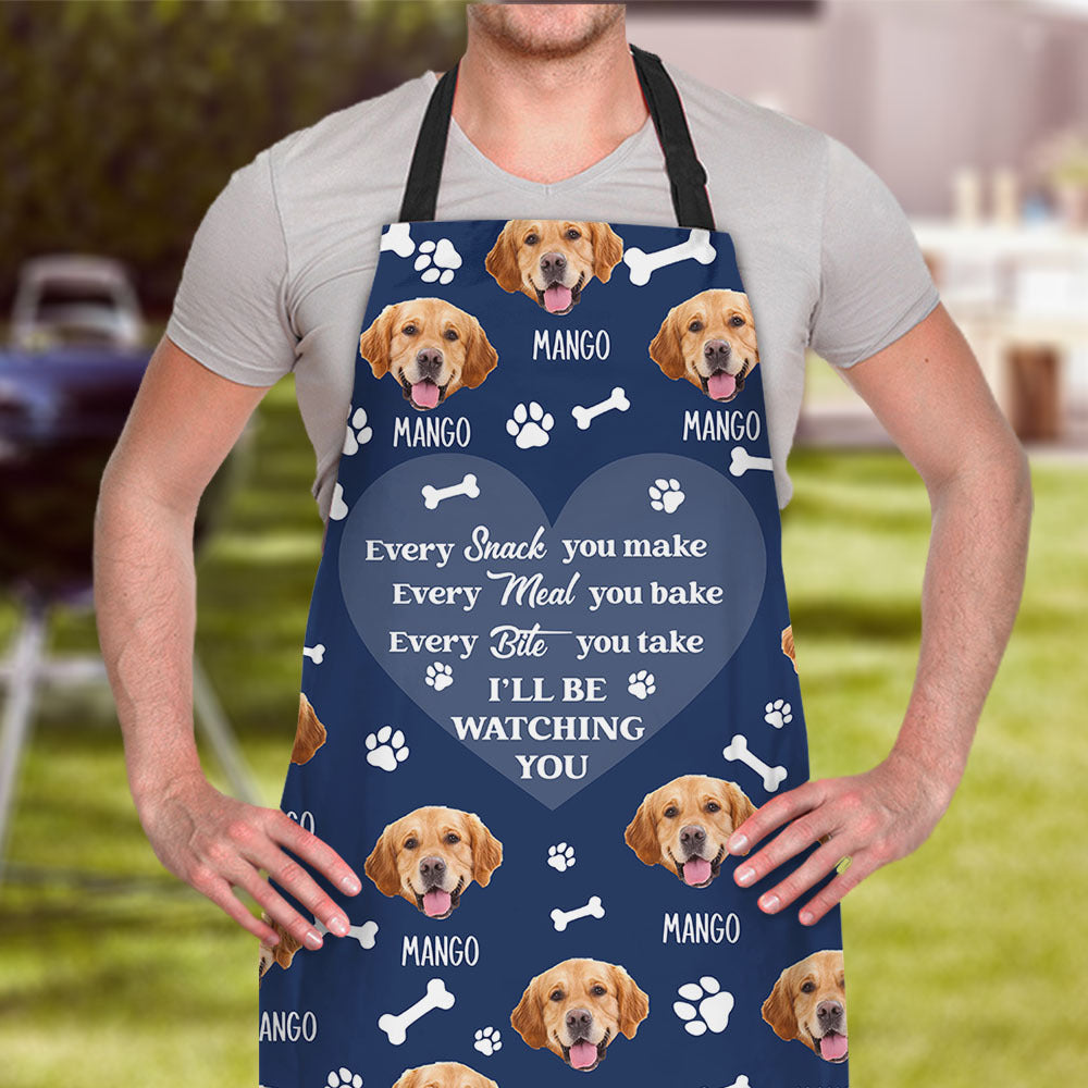 Personalized I'll Be Watching You Dog Cat Face Apron, Gift For Cooking Lover CHI-THUY