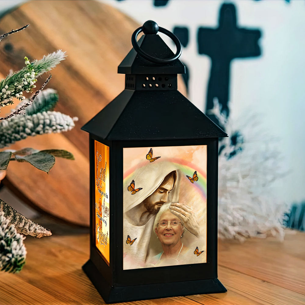 Colorful Background Upload Photo God Has You In His Arms Memorial Lantern II, Memorial Gift JonxiFon