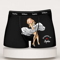 Thumbnail for Upload Face Photo Cartoon Girl Men's Boxer Briefs, Gift For Him