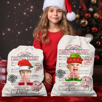 Thumbnail for Personalized Santa Sack - Christmas Gift For Family - Face Photo Jingle Bell Song