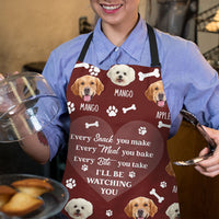 Thumbnail for Personalized I'll Be Watching You Dog Cat Face Apron, Gift For Cooking Lover CHI-THUY