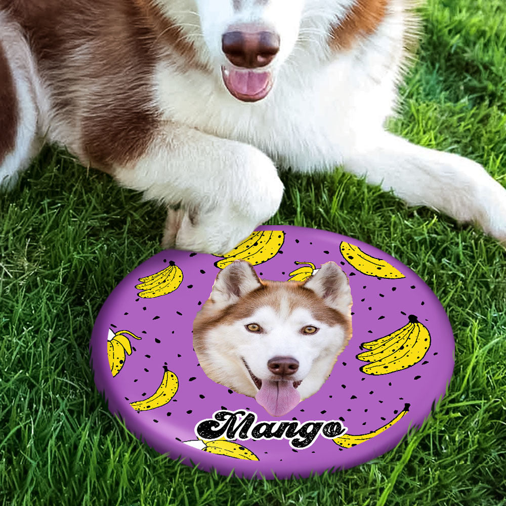 Custom Dog Face Cutout Photo Flying Disc, Gift For Dog Lover, Dog Frisbee