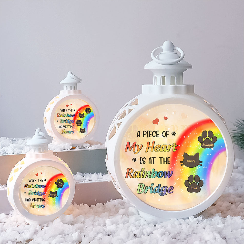 Custom Memorial Dog & Cat Rainbow Bridge LED Light Ornament, Christmas Gift For Dog Lovers Dung- Thuy