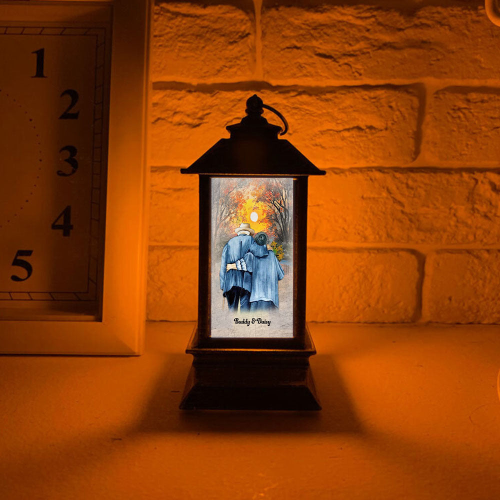 Personalized When We Get To The End Old Couple Lantern, Gift For Grandpa Grandma CHI-THUY