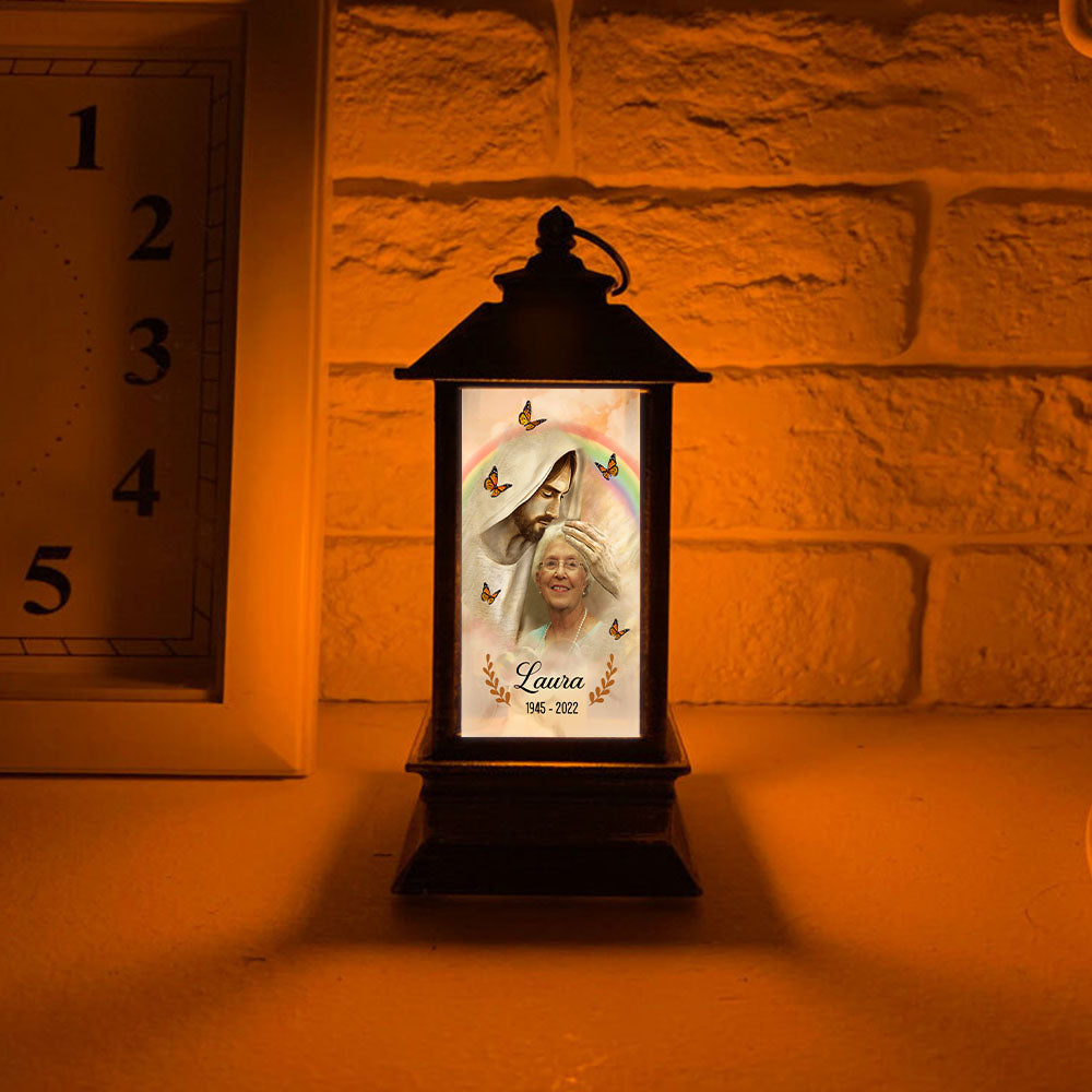 Personalized God Has You In His Arm I Have You In My Heart Memorial Lantern