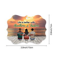 Thumbnail for Personalized Family Members Brother Sister MDF Ornament CHI-YEN