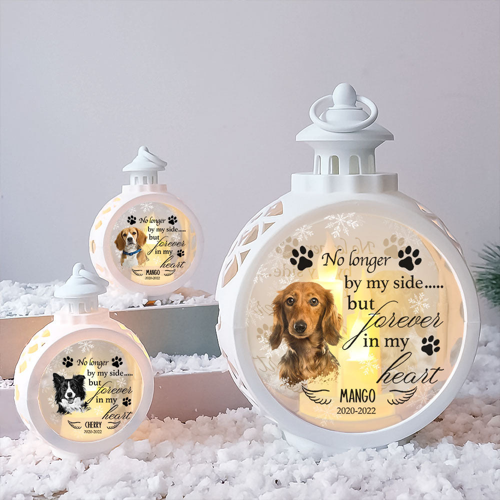 Custom No Longer By Our Side Pet Memorial LED Light Ornament, Memorial Gift YHN-THUY