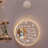 Thumbnail for Personalized Led Acrylic Ornament - Memorial Gift For Pet Lovers - No Longer By My Side Pet Photo