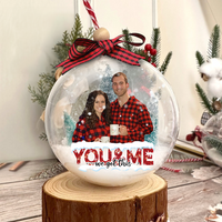 Thumbnail for Personalized 3D Acrylic Ball Ornament - Christmas Gift For Couple - You And Me We Got This Photo