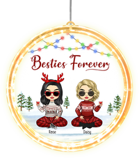 Thumbnail for Personalized Friend Bestie Forever Led Acrylic Ornament, Christmas Gift For BFF