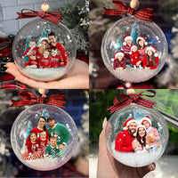 Thumbnail for Personalized 3D Acrylic Ball Ornament - Christmas Gift For Family - Upload Family Photo