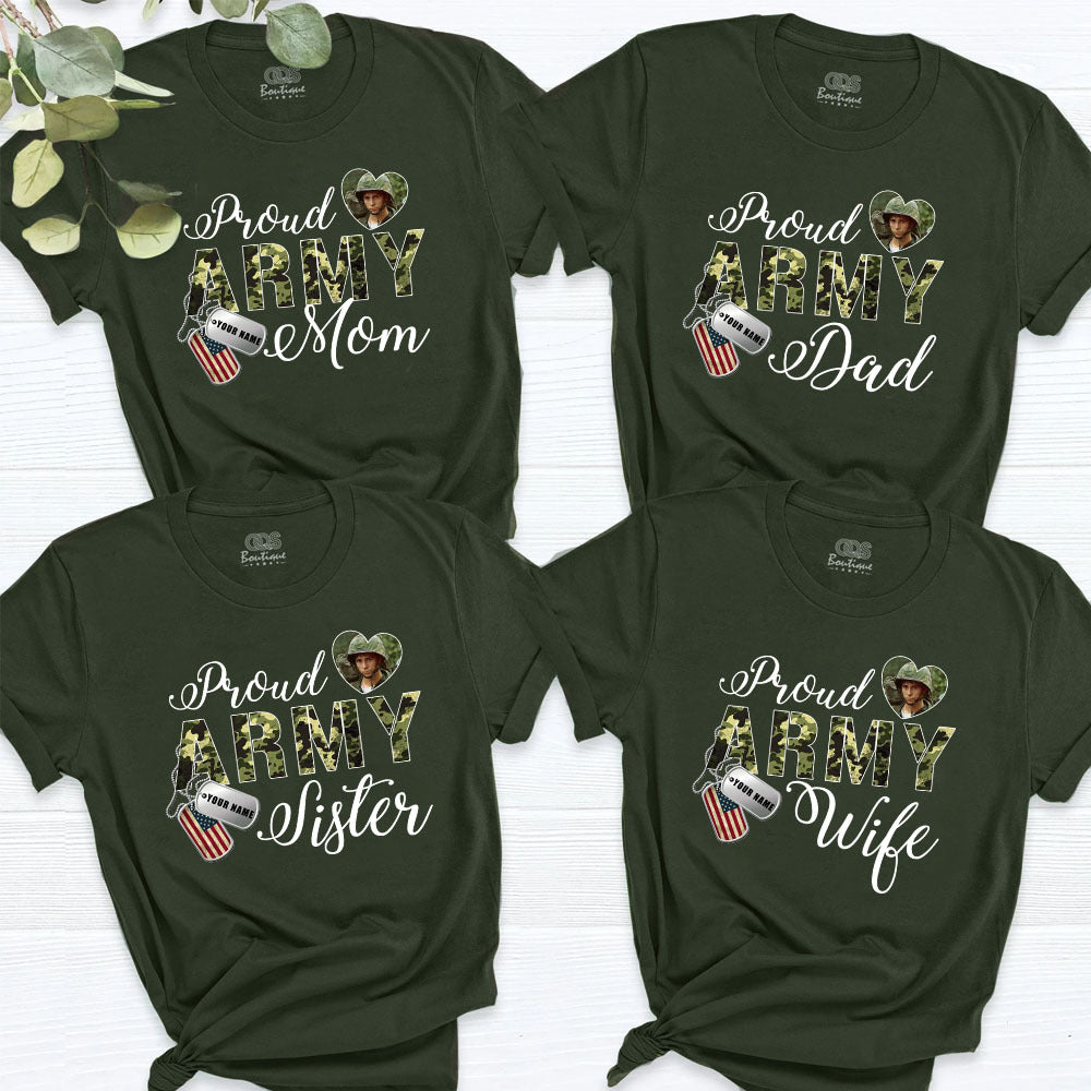 Family US Army T-Shirt, Proud Army Mom Shirt