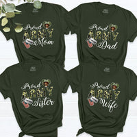 Thumbnail for Family US Army T-Shirt, Proud Army Mom Shirt