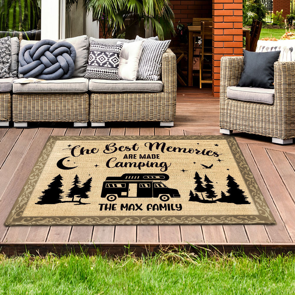 Making Memories One Campsite Camping Patio Mat, Rv Camping Gift - Jonxifon