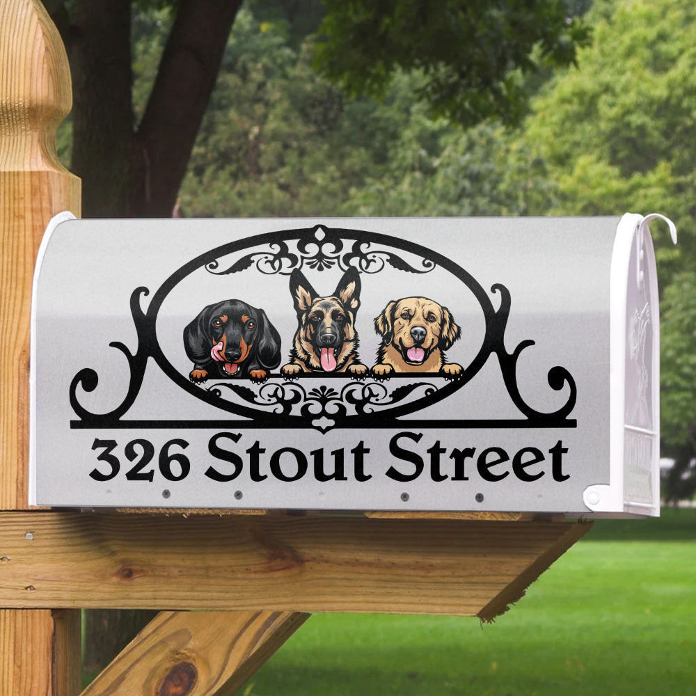 Dog Address Magnetic Mailbox Cover, Dog Lover Gift