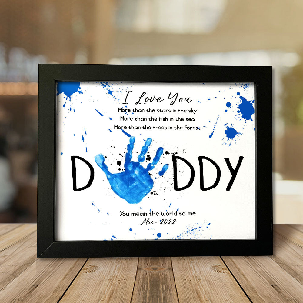 I Love You More Than The Stars Photo Frame, Kids Handprint Keepsake