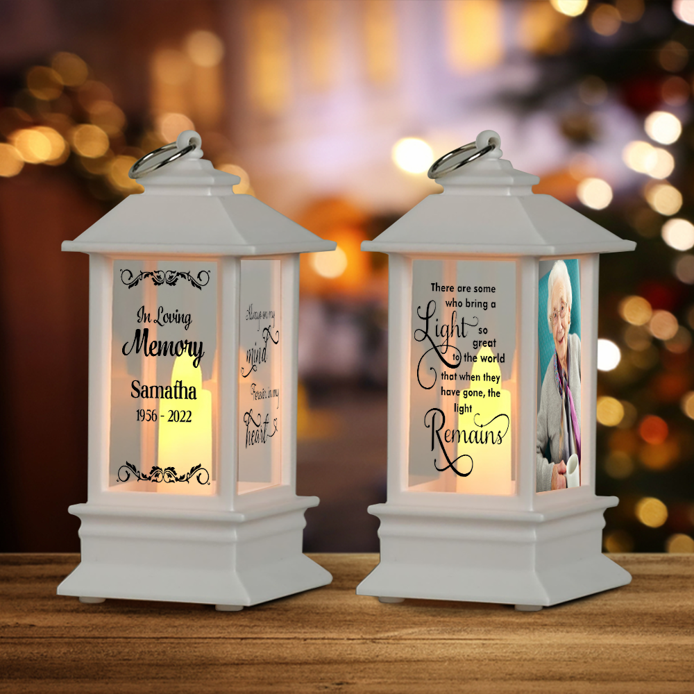 Custom There Are Some Who Bring A Light Photo Memorial Lantern, Sympathy Gift YHN-YEN