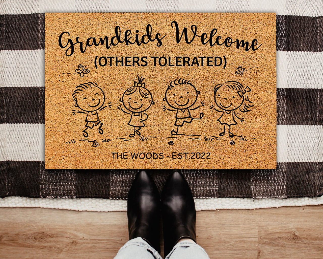 Grandkids Welcome Others Tolerated Grandma Doormat