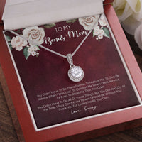 Thumbnail for To My Bonus Mom You Didn't Have To Be Message Card Necklace