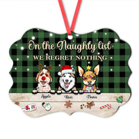 Thumbnail for Personalized On The Naughty List We Regret Nothing Dog Christmas Benelux Ornament CHI-THUY