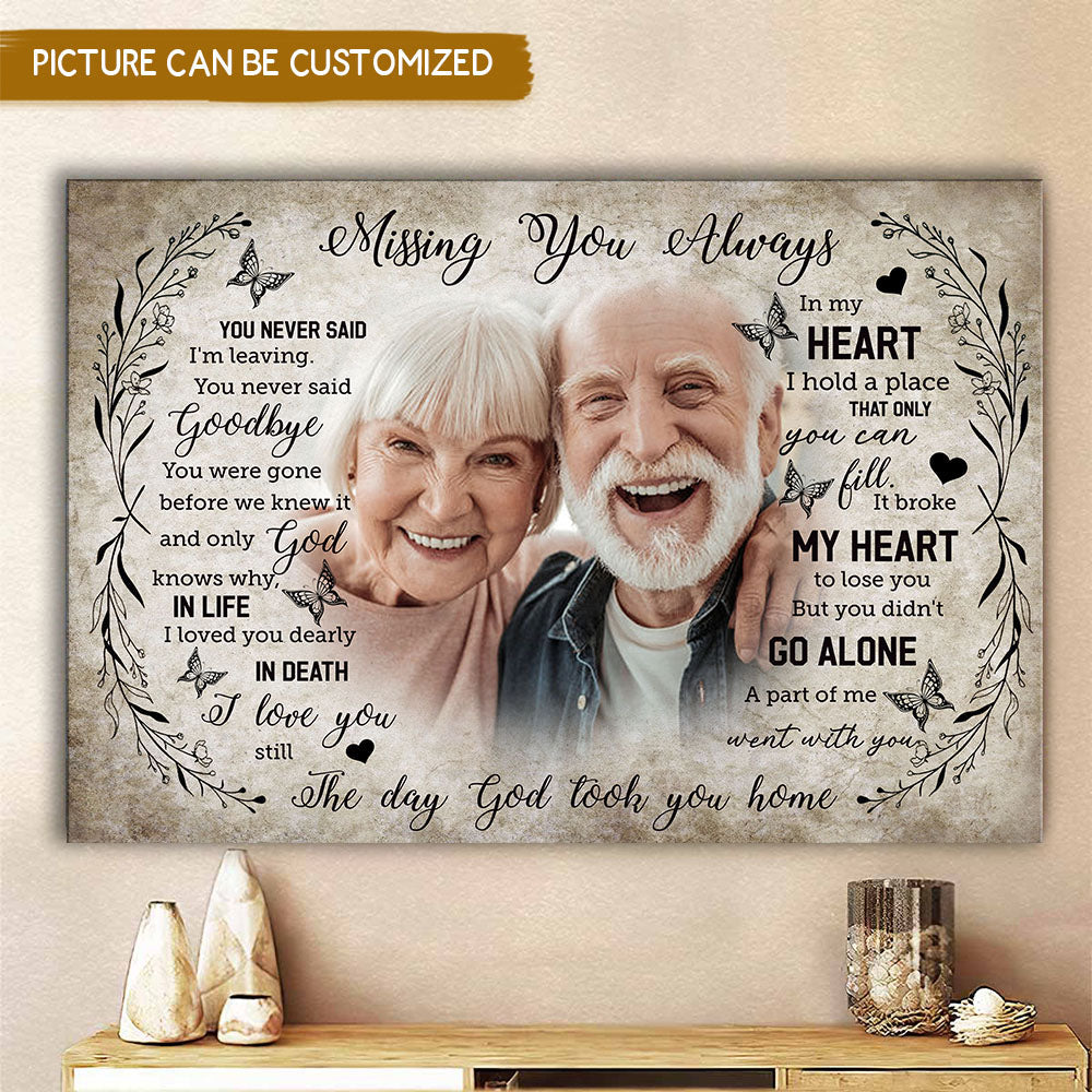 Missing You Always Memorial Personalized Canvas