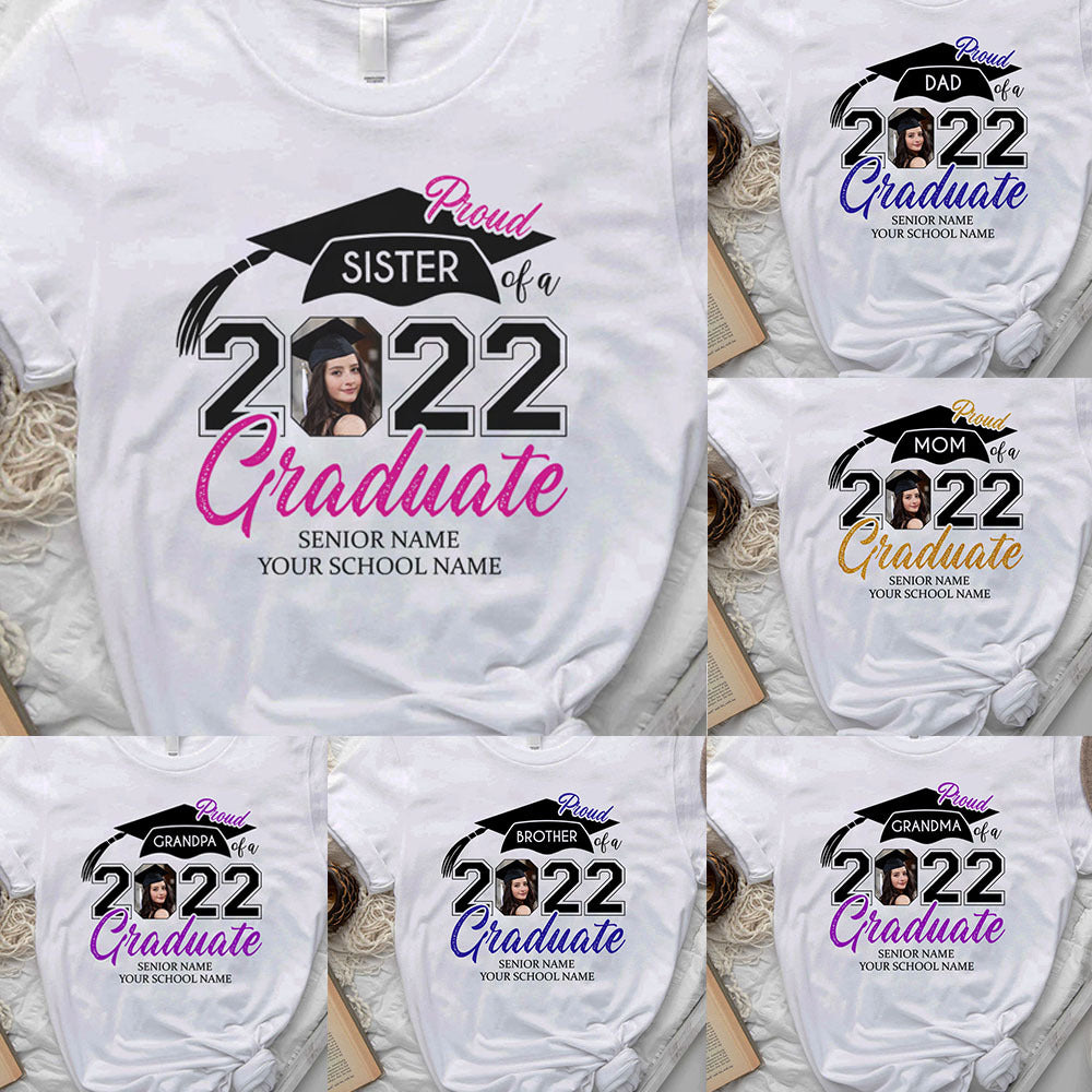 Proud Sister Graduation T-Shirt, Family Graduation Tee