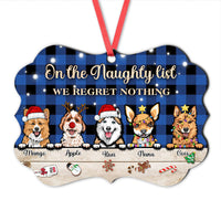 Thumbnail for Personalized On The Naughty List We Regret Nothing Dog Christmas Benelux Ornament CHI-THUY