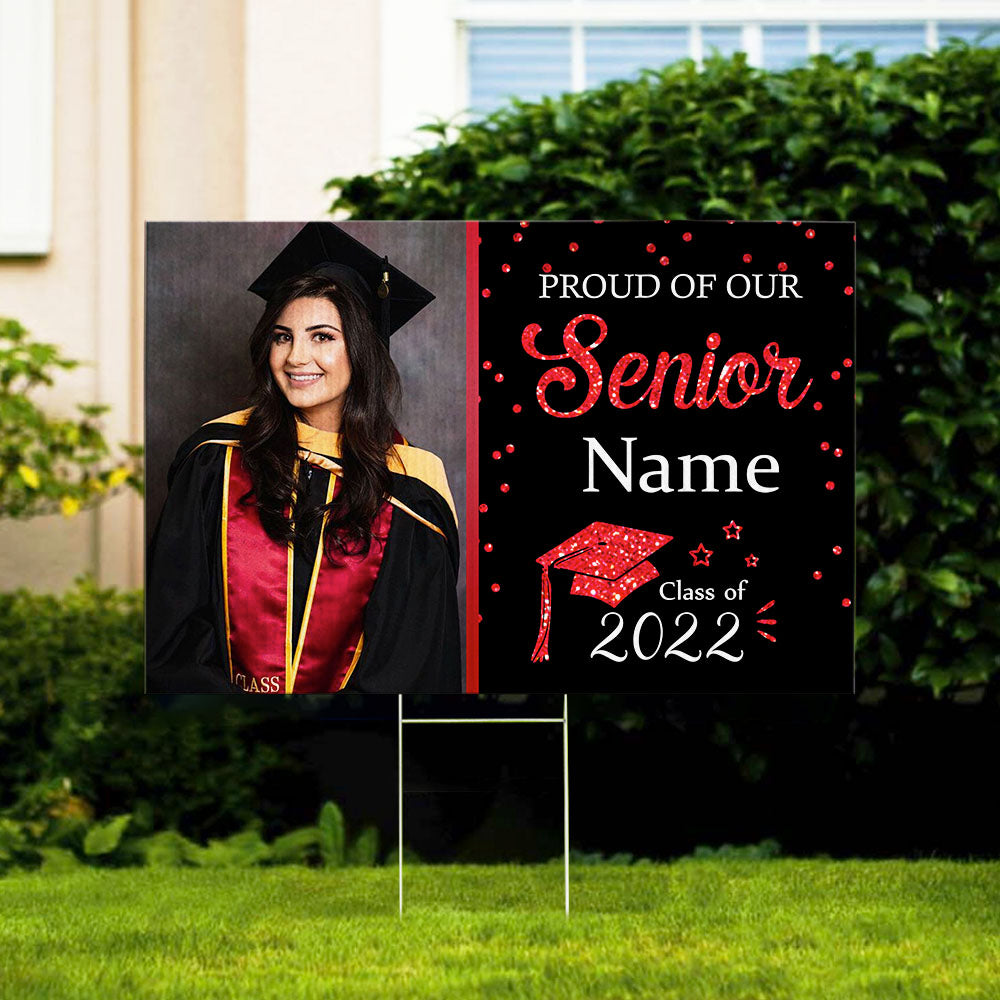 Proud Of Our Senior 2022 Graduation Lawn Sign, Yard Sign