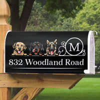 Thumbnail for Family Name House Address Magnetic Mailbox Cover, Dog Lover Gift