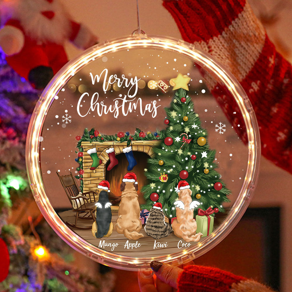 Personalized Led Acrylic Ornament - Christmas Gift For Pet Lovers - Merry Christmas Dog Cat