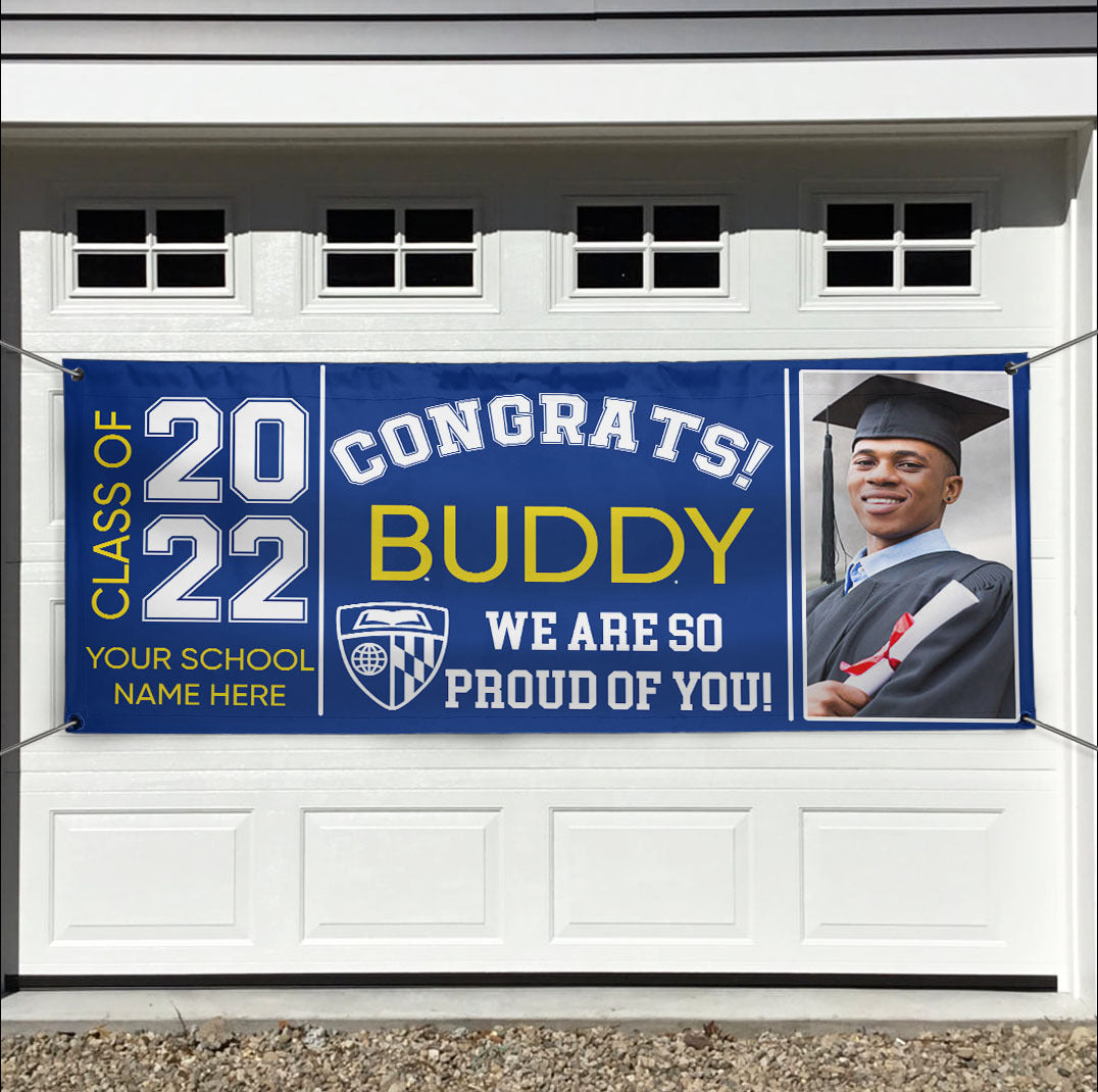 Congrats Photo Graduation Banner, Graduation Gift