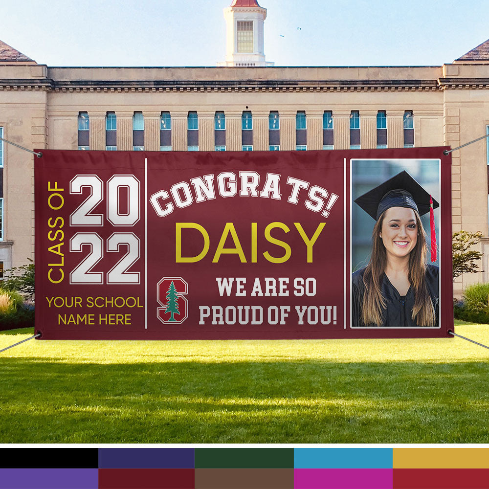 Congrats Photo Graduation Banner, Graduation Gift