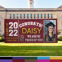 Thumbnail for Congrats Photo Graduation Banner, Graduation Gift